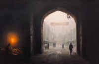 Zulfiqar Ali Zulfi,, 22 x 30 inch, Oil on Canvas, Cityscape Painting-AC-ZUZ-003